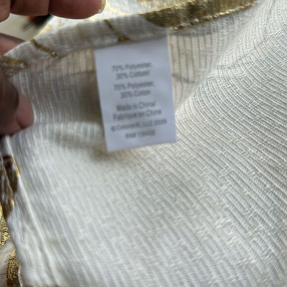 Colordrift Gold Leaf Patterned Rectangular Table Cloth 60”x84” - Picture 3 of 3